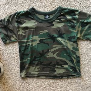 Urban Outfitters camo crop top